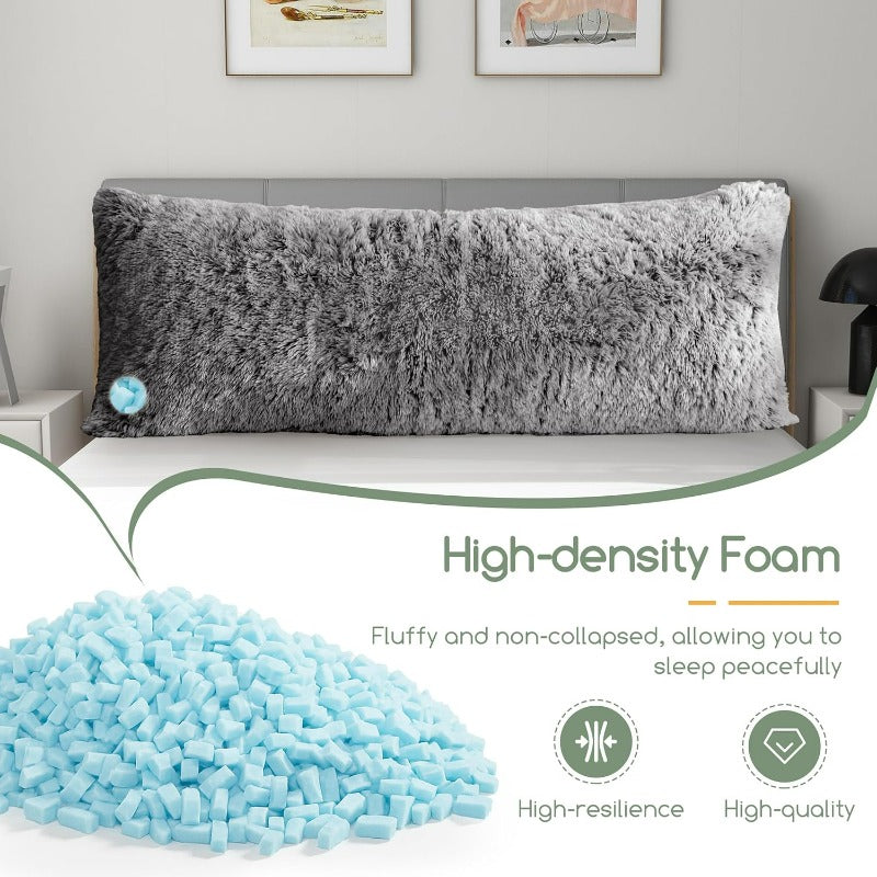 Body Pillow for Adults Extra Long Full Body Pillow with Removable Cover and Memory Foam Filling for Side Sleepers and Pregnancy Soft port Pillow hine Washable 20x54 Inch