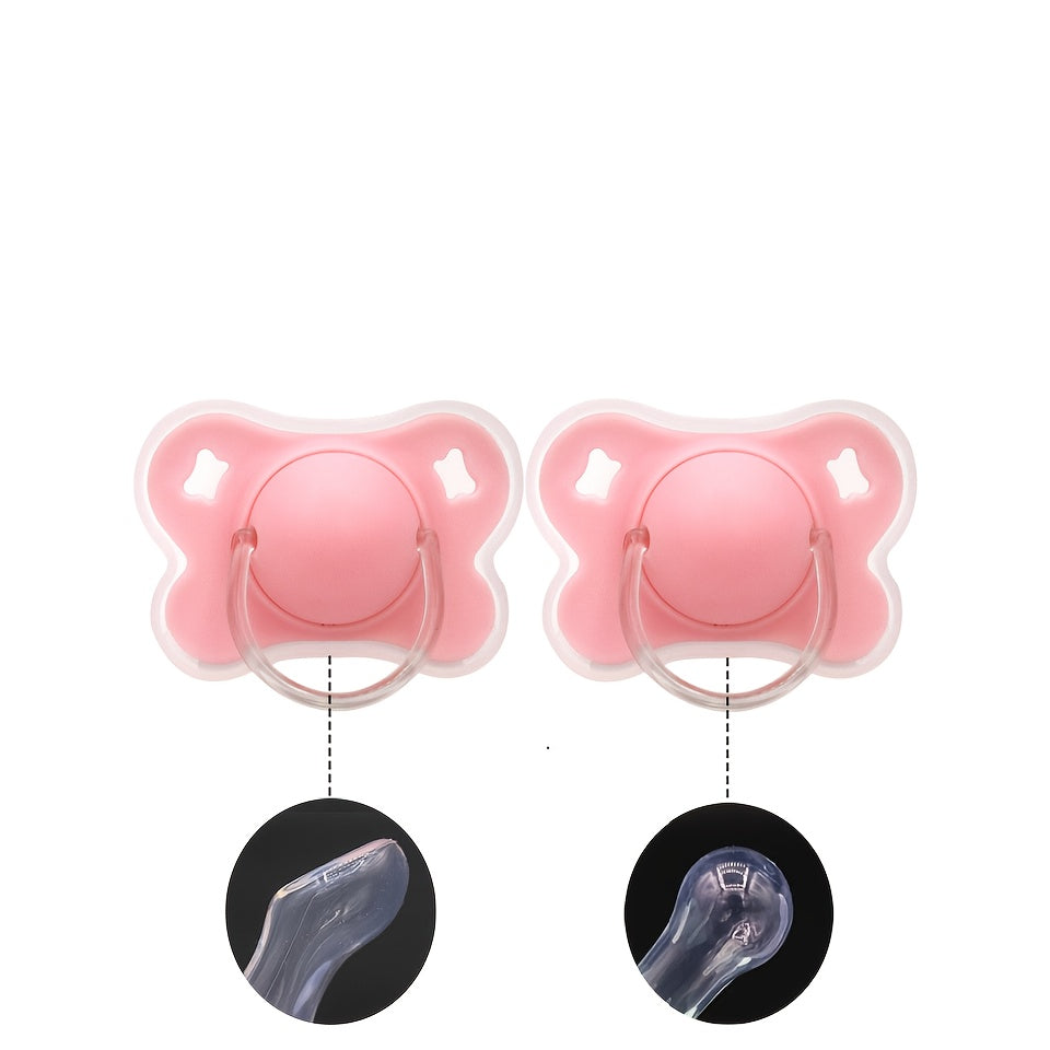 Butterfly Soothing Items 2pcs Butterfly-shaped Soothing Items with Lid | 1 Round Mouth Soothing Item, 1 Flat Mouth Soothing Item, Two Different Designs for Day and Night Use, Suitable for Boys and Girls, Best Choice for Festivals and Birthday Gifts