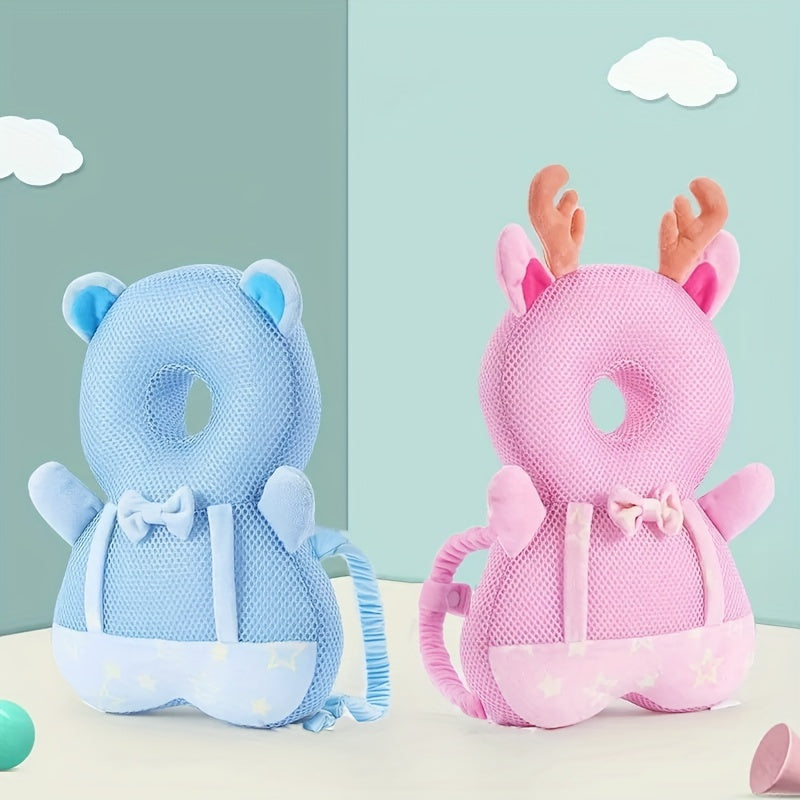 Adjustable Cartoon Animal Plush Toys Cushion - Soft, Soothing Toy Backpack Pillow, Multicolor Polyester - Ideal Holiday Gift