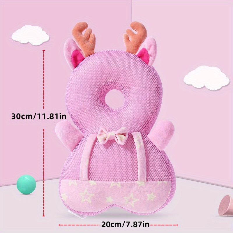 Adjustable Cartoon Animal Plush Toys Cushion - Soft, Soothing Toy Backpack Pillow, Multicolor Polyester - Ideal Holiday Gift