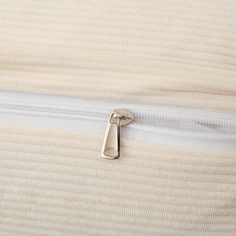 Soft Plush Wedge Floor Pillow with Side Storage – Zippered Polyester Cover, Hand Washable, Back Support for Pregnant Women, Multi-Purpose Bedrest, All-Season Comfort, Modern Beige Design, Pregnancy Pillow