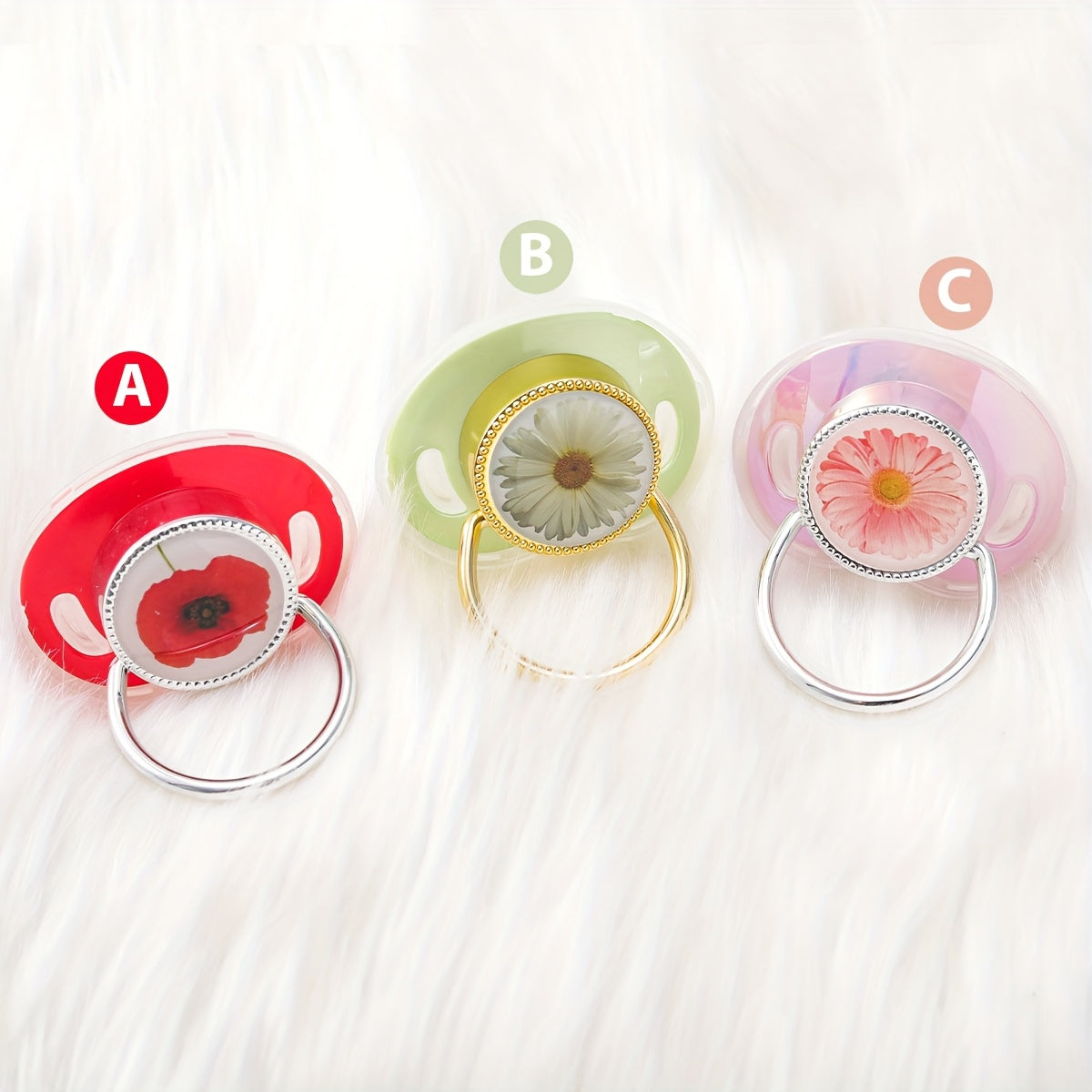 1pc Flower Pacifier Colorful Beautiful Flower Designed Pacifier - 1pc with Dust-Proof Lid | Phthalate-Free, Soft & Comfortable, Safe for Boys & Girls | Perfect Gift for Children, Multiple Choices