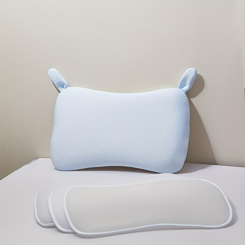 Classic Cartoon Small Pillow, Breathable, Soft Touch Fabric, Removable and Washable Polyester Fiber, with Three High-Density Inserts, Zipper Closure, Machine Washable, White Color, Multipurpose Use