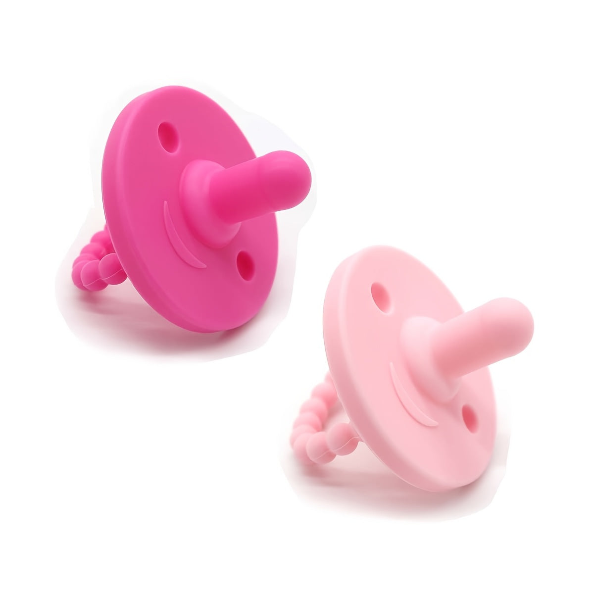 Two Pacifiers Made of Food-Grade Silicone, Easy to Grip, Perfect for Christmas Gifts.