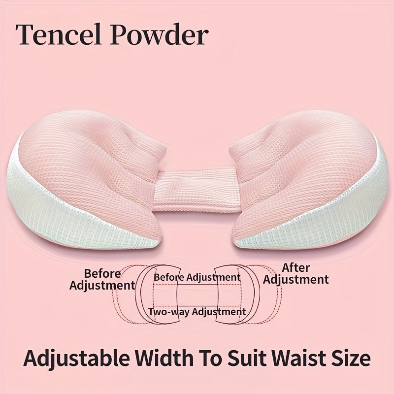 Adjustable U-Shaped Maternity Pillow - Medium Soft Polyester Fiber with Back, Lumbar & Belly Support - Multifunctional Pregnancy Sleeping Aid Cushion for Enhanced Comfort