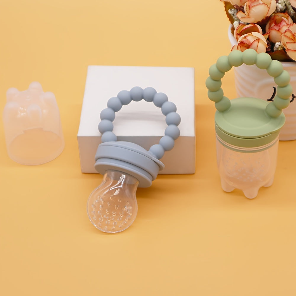7pcs Fruit Feeding Pacifier with 6 Extra Replaceable Food Bags, Food Grade Silicone, Christmas Gift