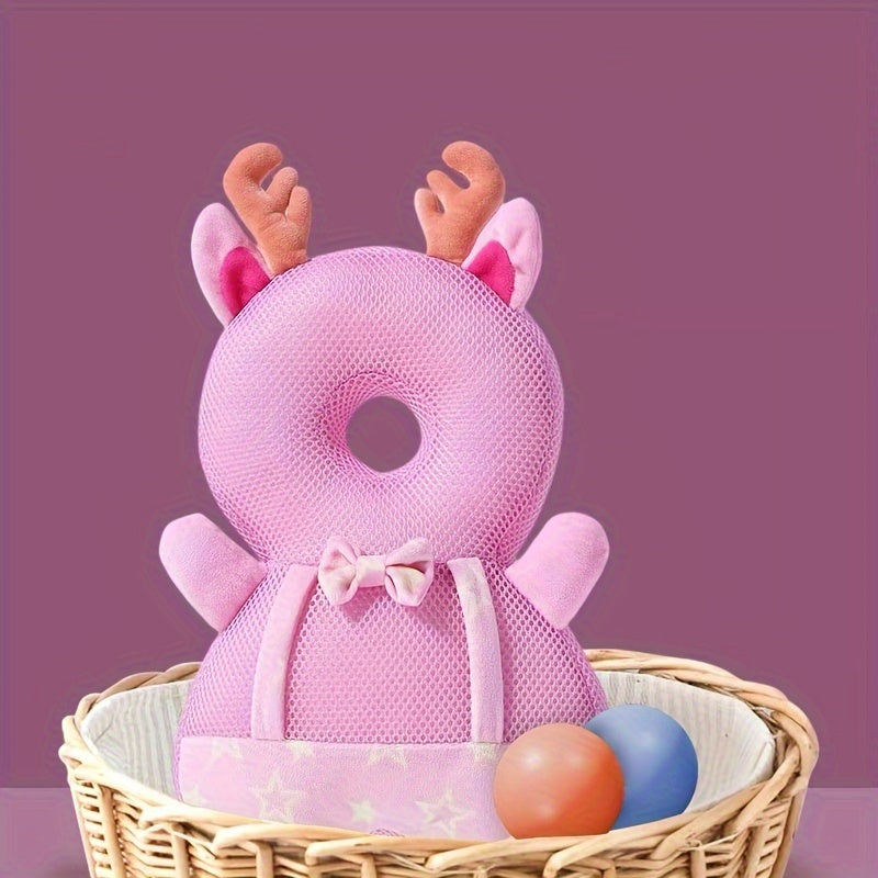 Adjustable Cartoon Animal Plush Toys Cushion - Soft, Soothing Toy Backpack Pillow, Multicolor Polyester - Ideal Holiday Gift