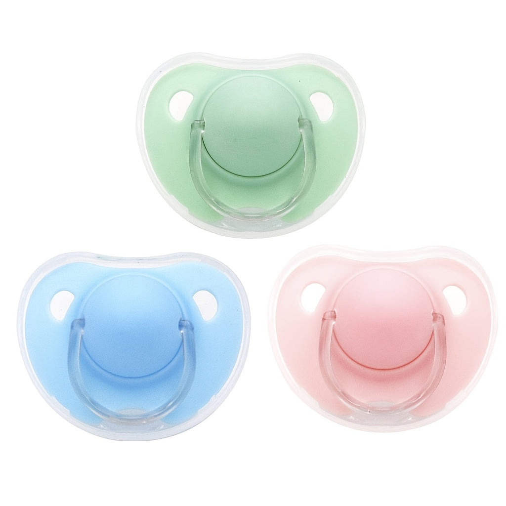 2 Options Matte Surface Baby Pacifier with Cover, Thumb & Cherry Round Shape Soother Pacifiers for Boy and Girl, Christmas Thanksgiving Day Gift