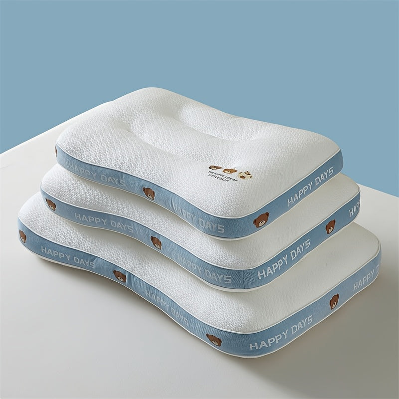 1pc Adorable Bear Pillow 1pc Soft, Ergonomic Bear-Shaped Parenting Pillow | Breathable, High Resilience Support, Multi-Use, Perfect Gift for Parents, Quilted Polyester Cove