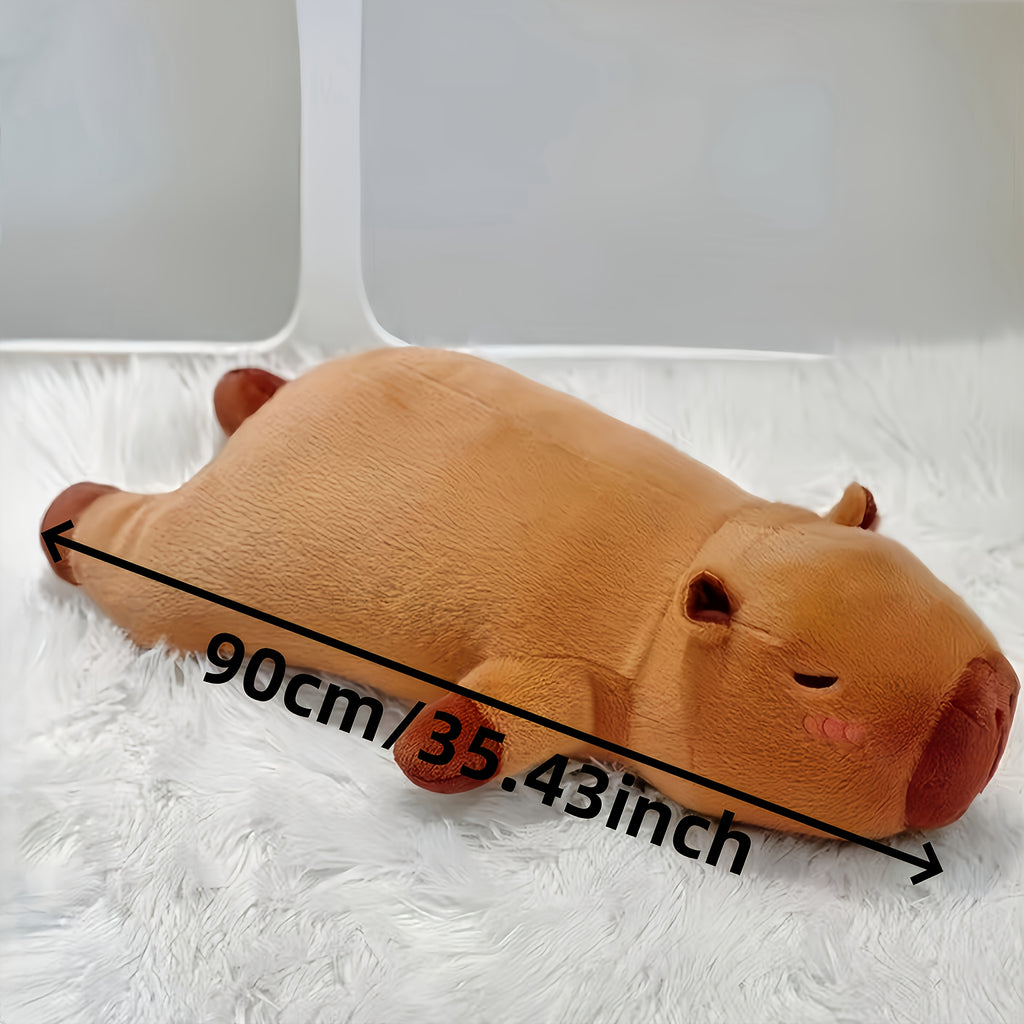 1pc The Capybara Pillow, Toy, Doll, Can Be Lying On The Stomach, The Kids Sleeps On The Bed with A Long Pillow Plush