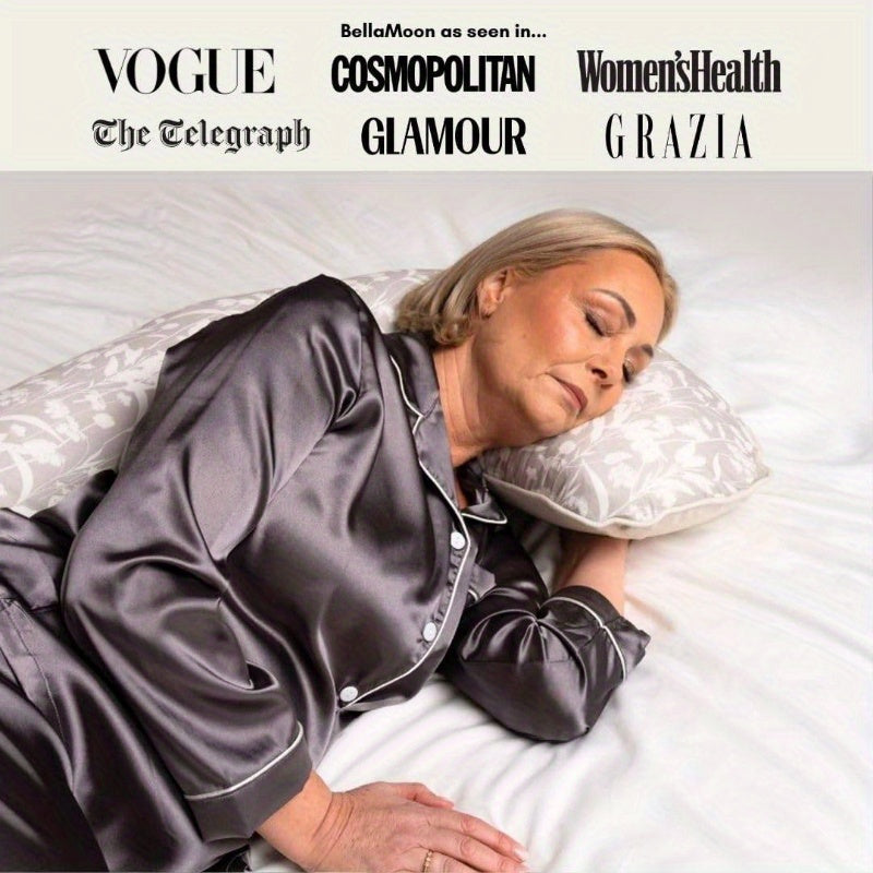 55 Inch C-Shaped Maternity Pillow for Sleep, Featuring a Cooling Cover And Soft Support for Women, Ideal for Back, Legs, And Belly, Perfect for Side Sleepers And Adults