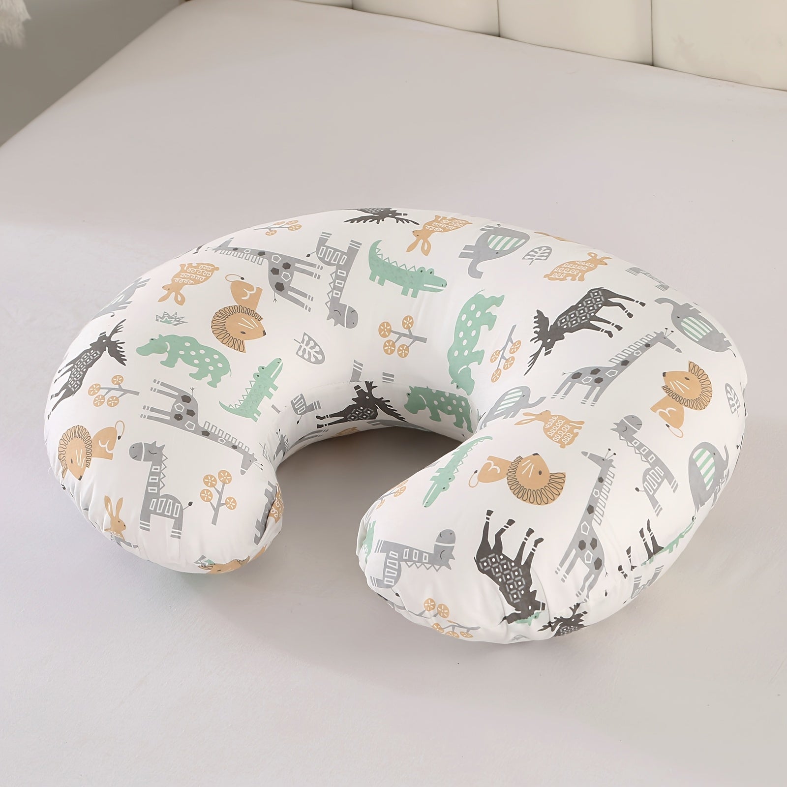 1pc Multifunctional Breastfeeding Pillow, Including Pillow And Pillowcase, C-shaped Breastfeeding Pillow, For Feeding, Designed For Newborns, Removable, Machine Washable