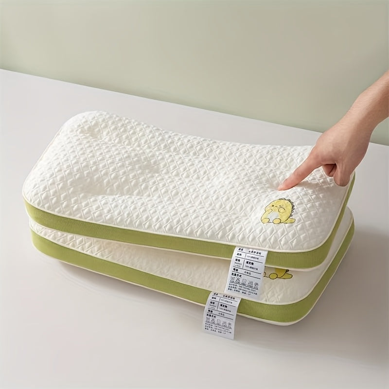 1pc Youngsters' Knitted Dinosaur Neck Pillow for Sleep, Soft & Comfortable, Breathable Polyester, White, Zipper Closure, Machine Washable, Multi-Purpose, Classic Style, Cartoon Theme