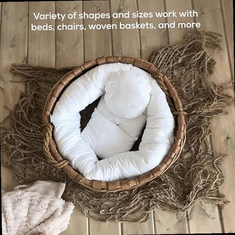 First Landings Newborn Photography Posing Pillows Baby Announcement Ideas Gender Neutral Photo Props for Infants Photography Pillow Set 4 Pack