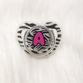 1pc Zebra Print Letter Design Pacifier With Dust Cover, Free Of Phthalates, Easy To Use, Soft And Comfortable, Safe Product, Suitable For Boys And Girls, With Multiple Choices, The Perfect Gift For Children