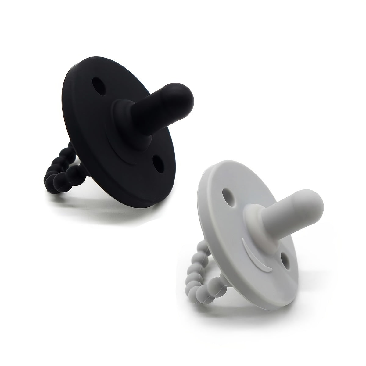Two Pacifiers Made of Food-Grade Silicone, Easy to Grip, Perfect for Christmas Gifts.