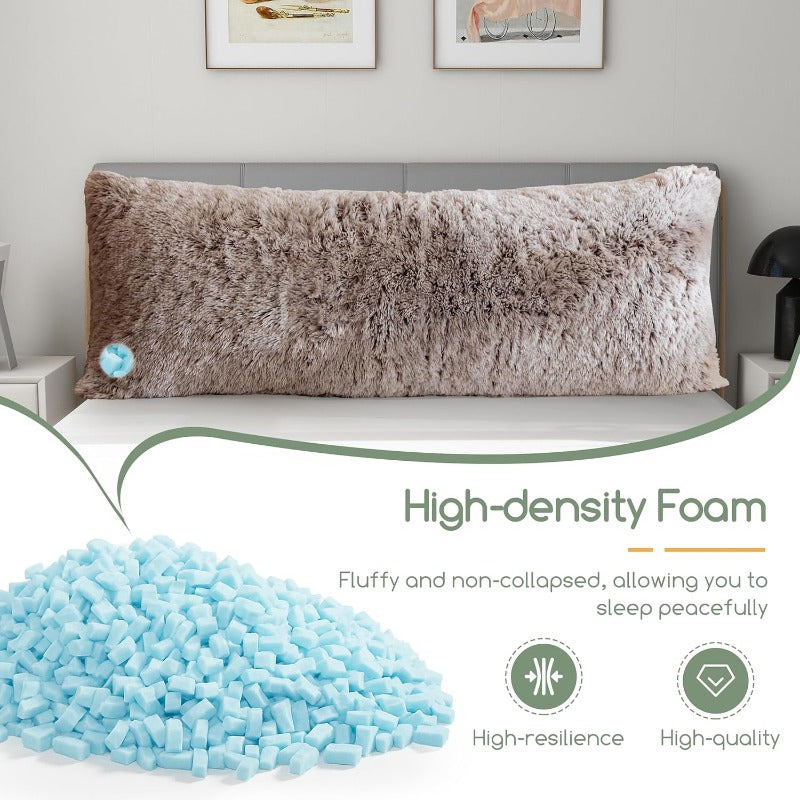 Body Pillow for Adults Extra Long Full Body Pillow with Removable Cover and Memory Foam Filling for Side Sleepers and Pregnancy Soft port Pillow hine Washable 20x54 Inch