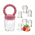 7pcs Fruit Feeding Pacifier with 6 Extra Replaceable Food Bags, Food Grade Silicone, Christmas Gift