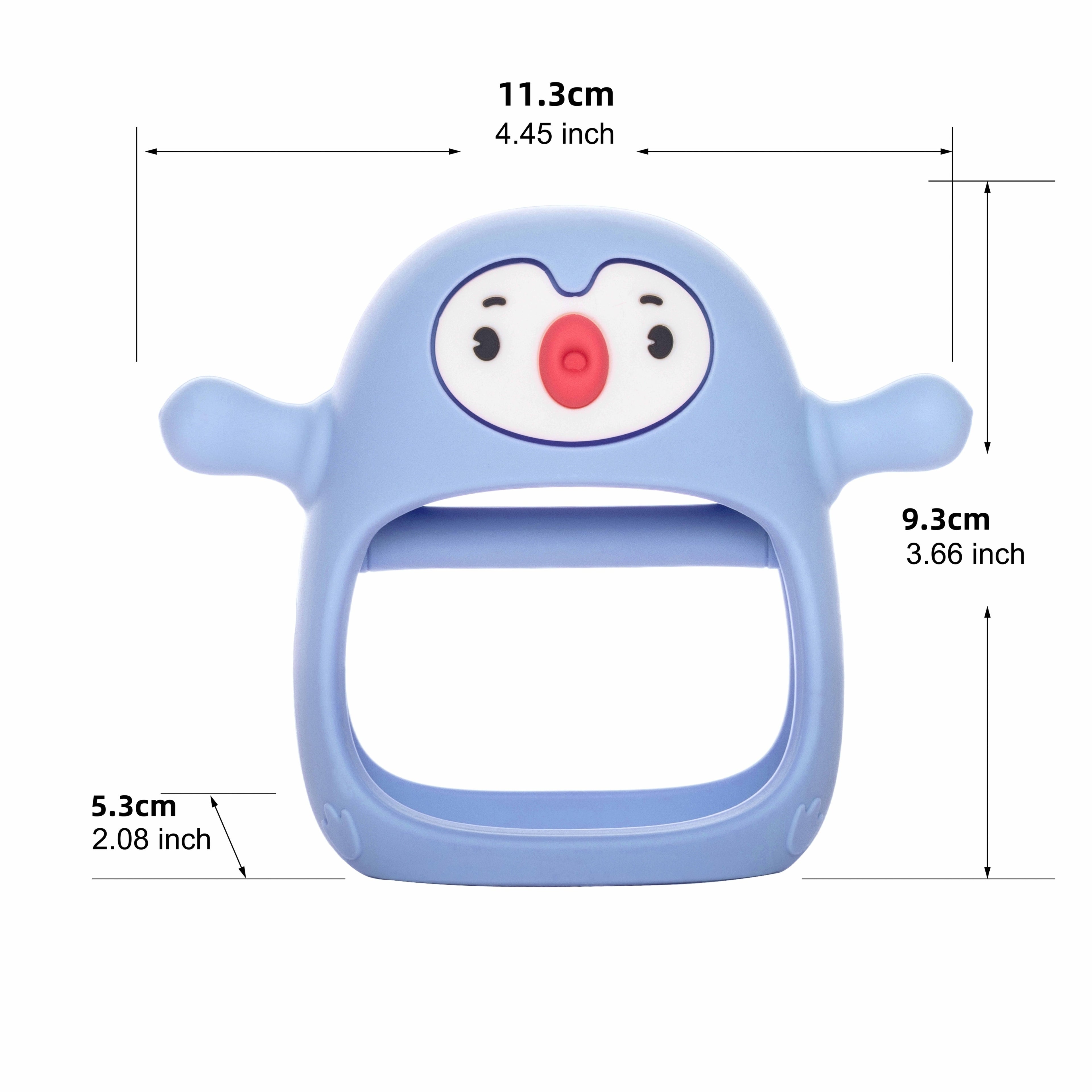 Smily Mia Baby Teething Toys - BPA-Free Silicone Teething Mittens for 0-6 Months, Never Drop Grip, Dishwasher Safe Blue Teether for Breast-Fed Babies & Infants 3-6 Months