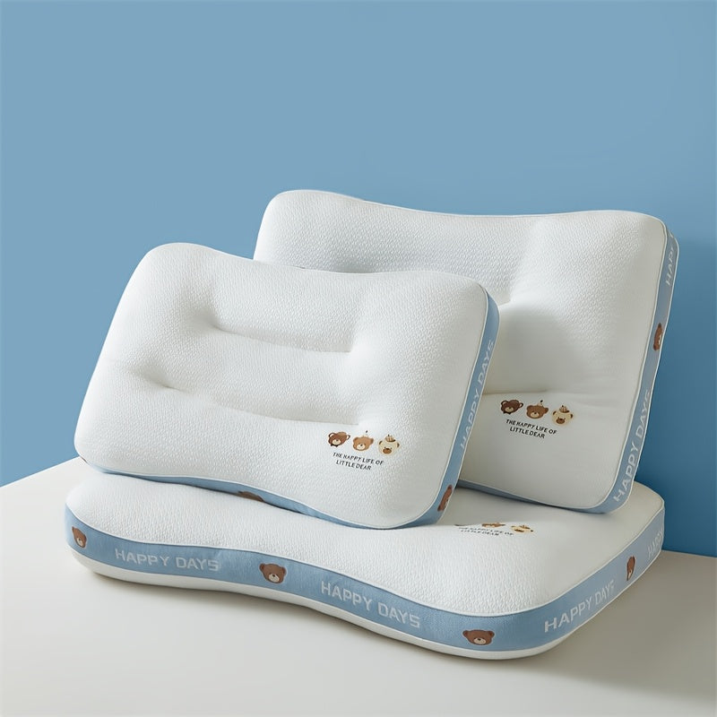 1pc Adorable Bear Pillow 1pc Soft, Ergonomic Bear-Shaped Parenting Pillow | Breathable, High Resilience Support, Multi-Use, Perfect Gift for Parents, Quilted Polyester Cove