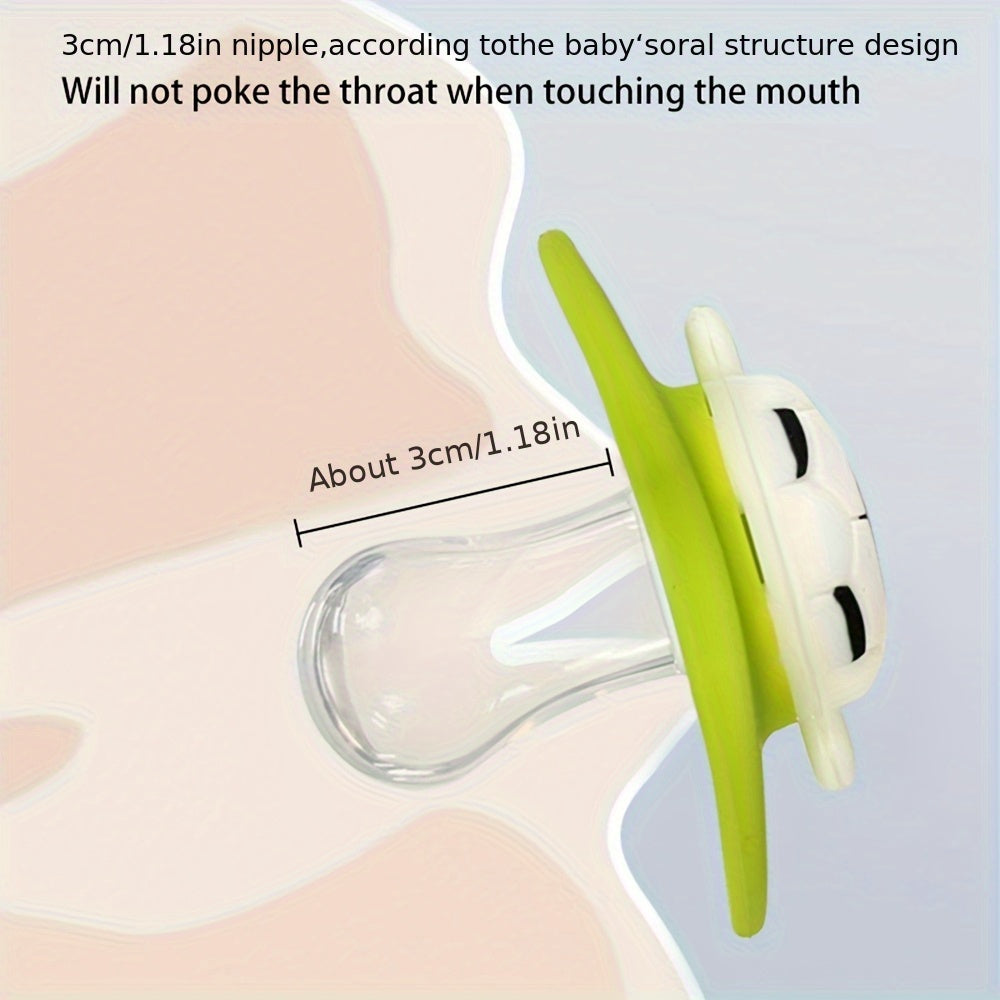 Easy Clean Soccer Ball Style Soother Silicone Soccer Ball Style Soother for and 0-6 Years - One-Piece Design, Easy to Clean, Soft on Gums, Available in Red, Blue, Green, Pink