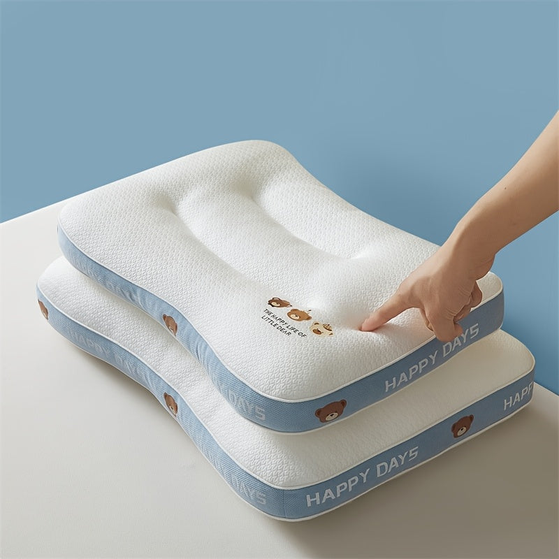 1pc Adorable Bear Pillow 1pc Soft, Ergonomic Bear-Shaped Parenting Pillow | Breathable, High Resilience Support, Multi-Use, Perfect Gift for Parents, Quilted Polyester Cove