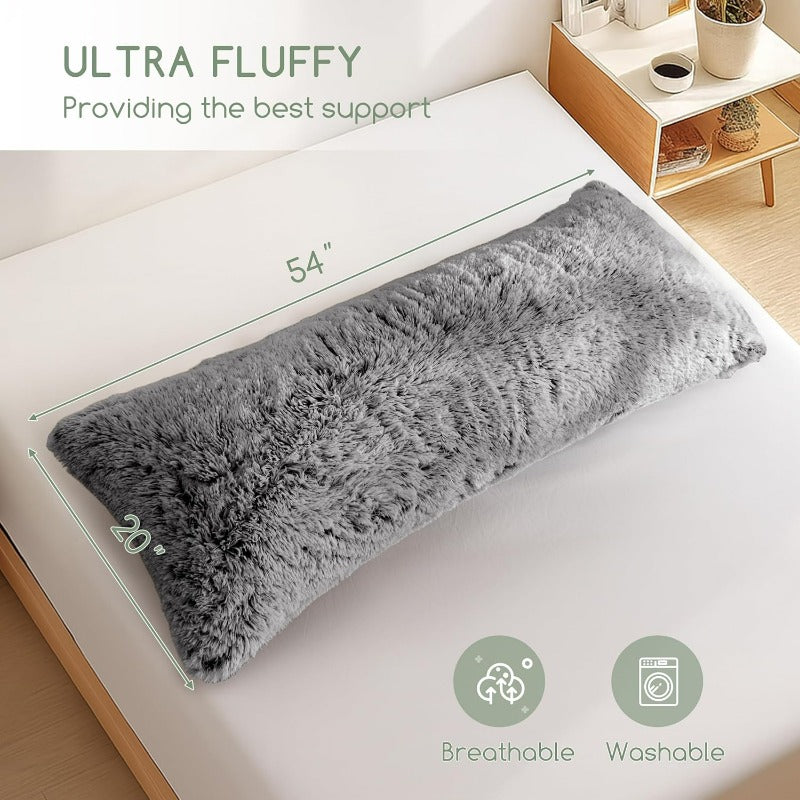 Body Pillow for Adults Extra Long Full Body Pillow with Removable Cover and Memory Foam Filling for Side Sleepers and Pregnancy Soft port Pillow hine Washable 20x54 Inch
