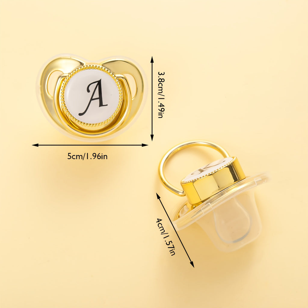 1 Silicone Nipple With Initials Printed On It - Integrated Design, Dust Cover, Easy To Clean, Suitable For Both Boys And Girls, Ideal For Baby Party Gifts With Multiple Options