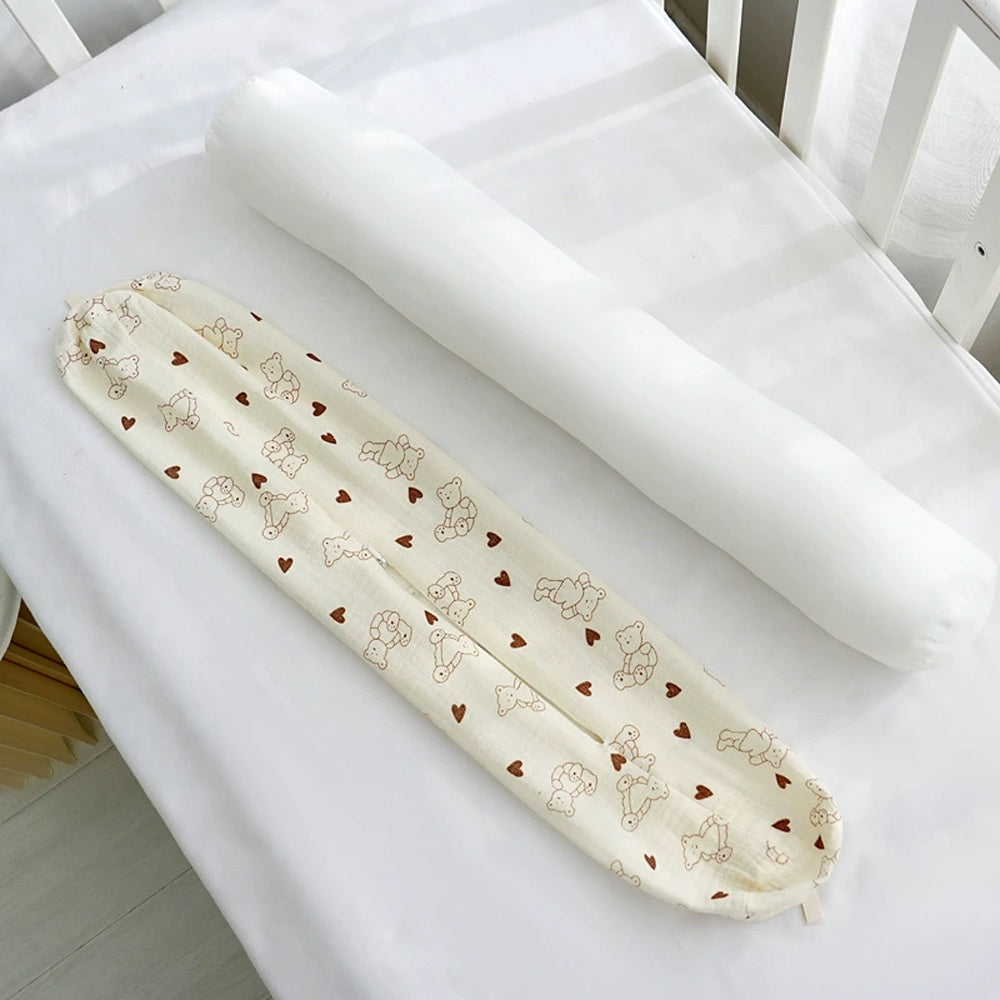 2pcs Cylindrical Pillow Side-Sleeping Bedside Comfort Cushion Long Throw Pillows Removable Washable Headboard Bolster