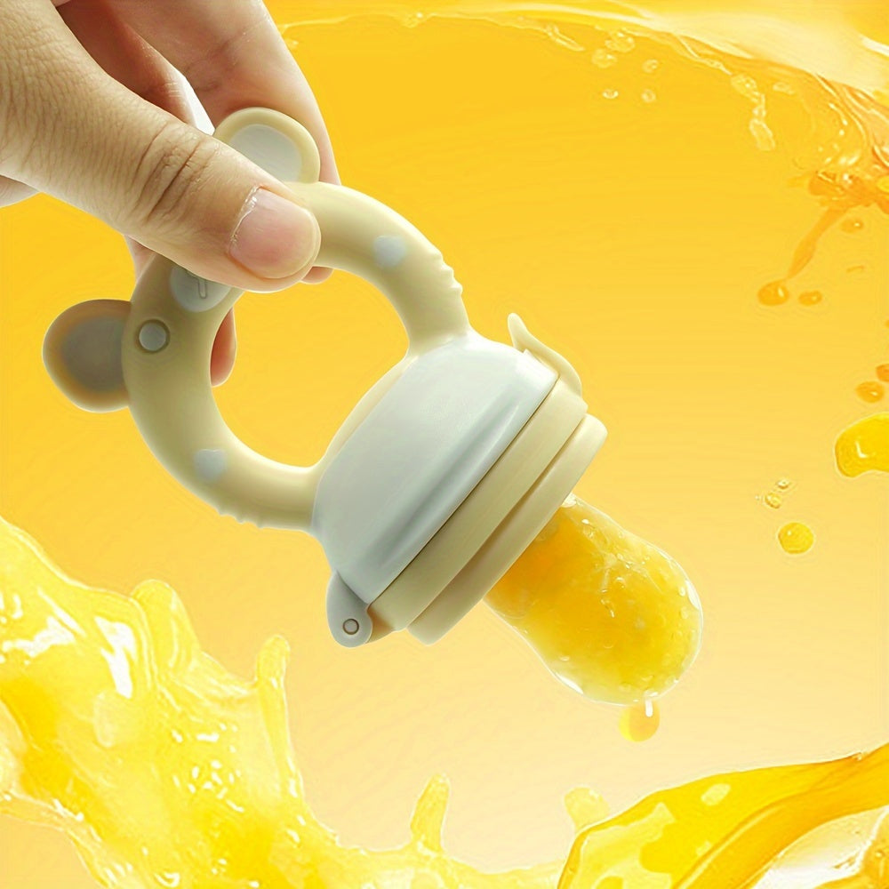 Silicone Fruit And Vegetable Feeding Pacifier for Infants 0-3 Years - Food-Grade with Fresh Feeder And Breastmilk Popsicle Mold Features