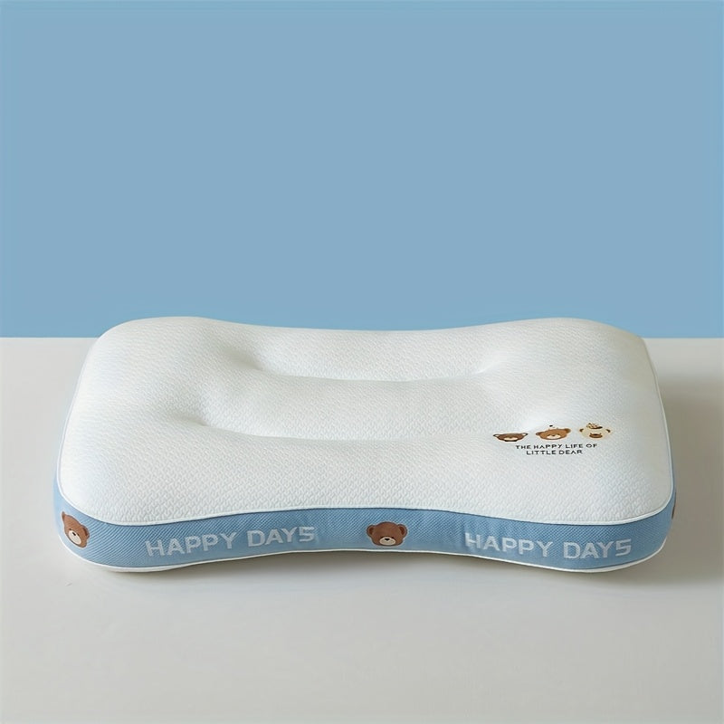 1pc Adorable Bear Pillow 1pc Soft, Ergonomic Bear-Shaped Parenting Pillow | Breathable, High Resilience Support, Multi-Use, Perfect Gift for Parents, Quilted Polyester Cove