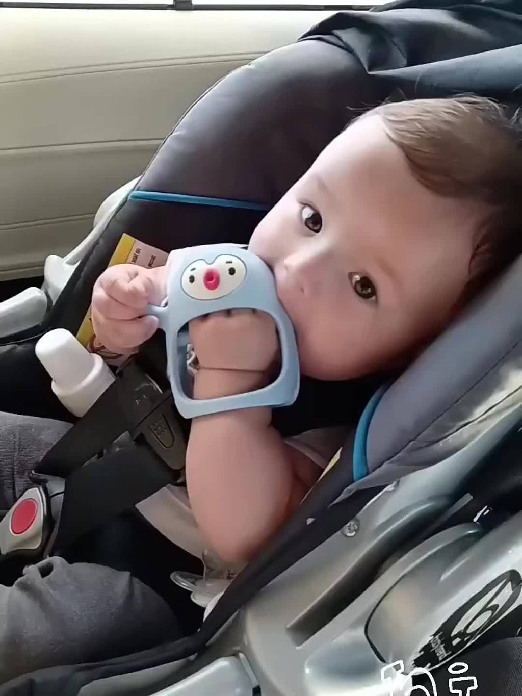 Smily Mia Baby Teething Toys - BPA-Free Silicone Teething Mittens for 0-6 Months, Never Drop Grip, Dishwasher Safe Blue Teether for Breast-Fed Babies & Infants 3-6 Months