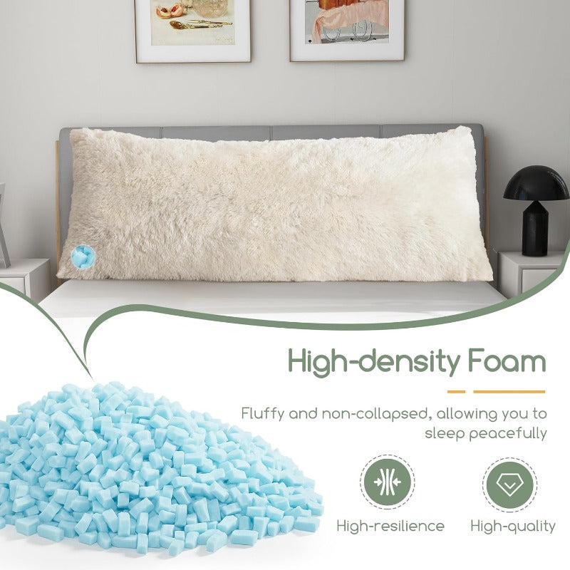 Body Pillow for Adults Extra Long Full Body Pillow with Removable Cover and Memory Foam Filling for Side Sleepers and Pregnancy Soft port Pillow hine Washable 20x54 Inch