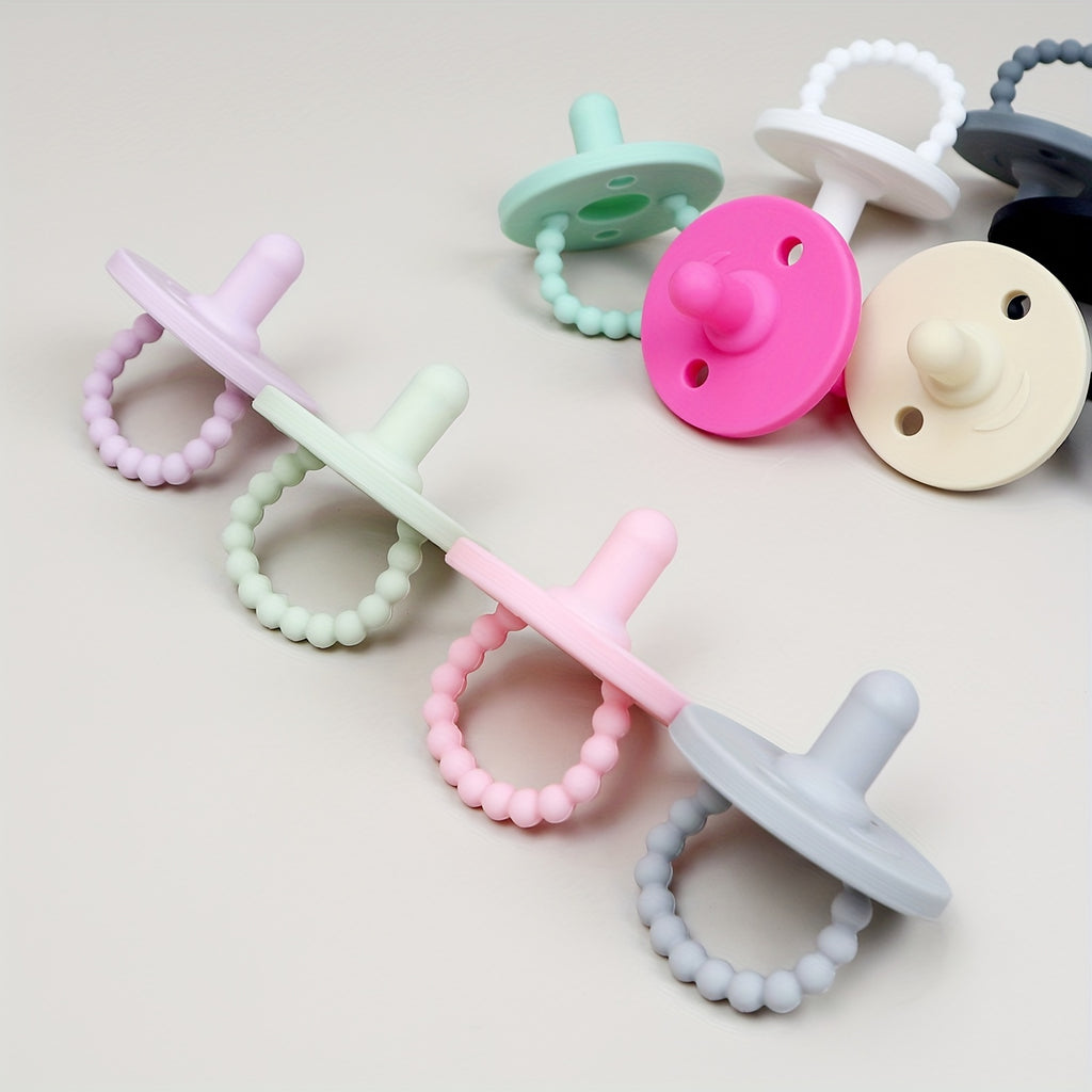 Two Pacifiers Made of Food-Grade Silicone, Easy to Grip, Perfect for Christmas Gifts.