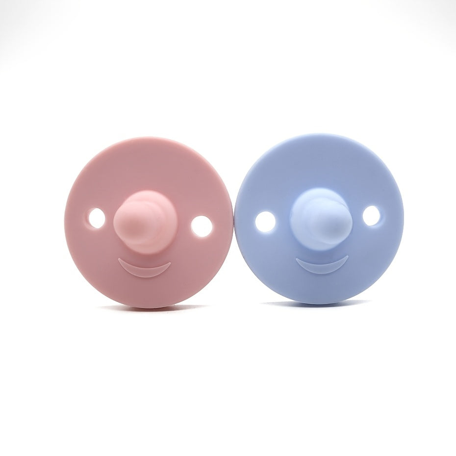 Two Pacifiers Made of Food-Grade Silicone, Easy to Grip, Perfect for Christmas Gifts.
