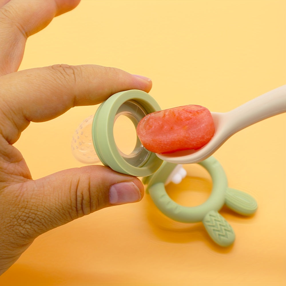 7pcs Fruit Feeding Pacifier with 6 Extra Replaceable Food Bags, Food Grade Silicone, Christmas Gift