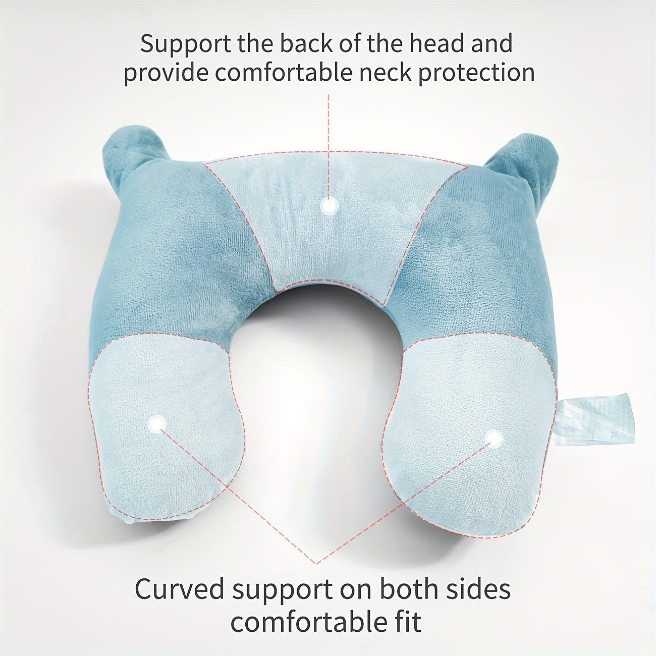 1pc Baby Baby Child U-Shaped Pillow, Safety Seat Pillow Neck Pillow - Soft And Fast Rebound, with Two Small Corners More Cute, Car Special U-Shaped Pillow, a Perfect Gift for Boys And Girls