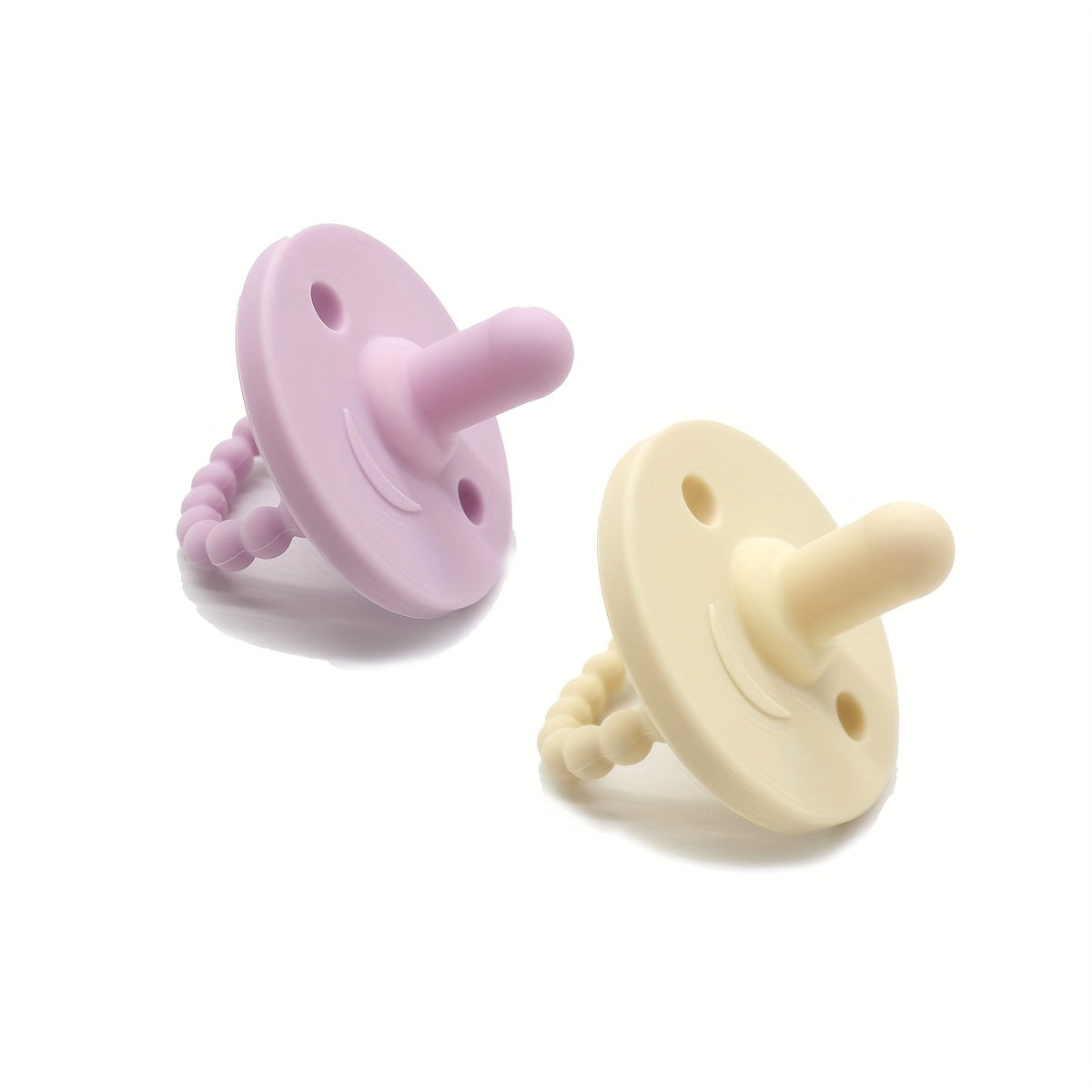 Two Pacifiers Made of Food-Grade Silicone, Easy to Grip, Perfect for Christmas Gifts.
