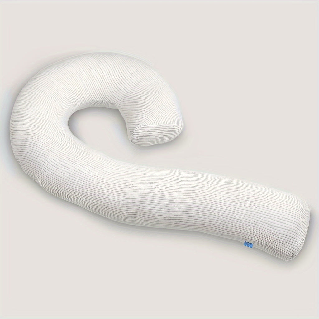 Body Pillow For Adults - Soft Long Bed Pillows Insert For Sleeping - Shredded Memory Foam & Removable Washable Cover - Swan Shaped Side Sleeper Pregnancy Pillow 49 Inch