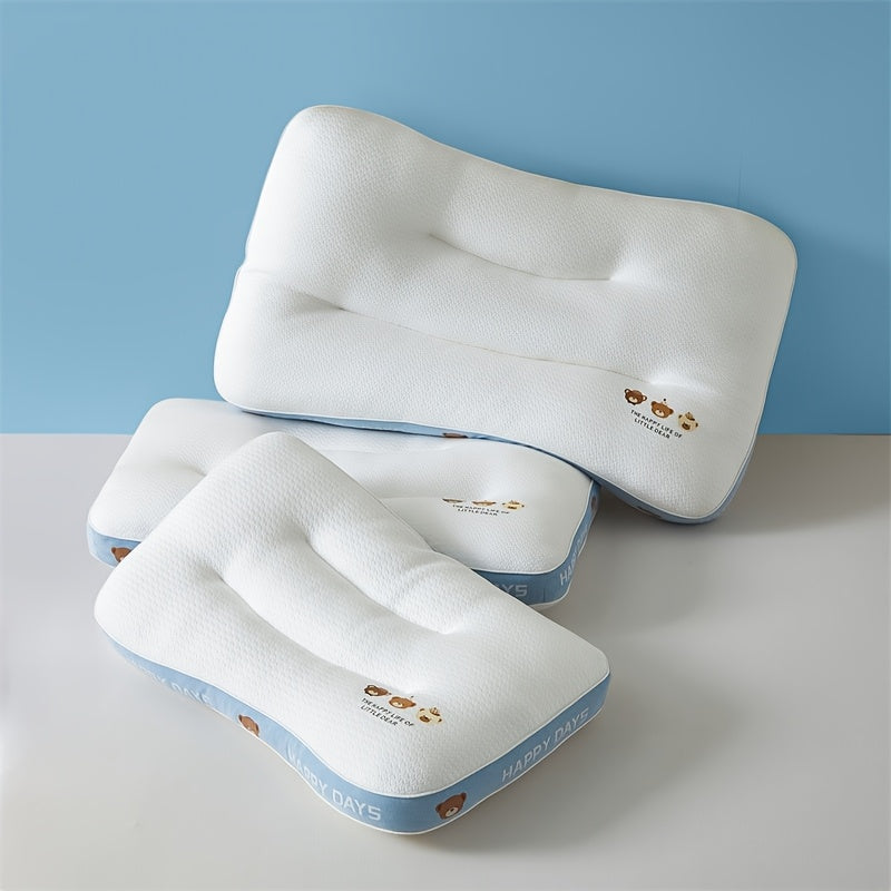 1pc Adorable Bear Pillow 1pc Soft, Ergonomic Bear-Shaped Parenting Pillow | Breathable, High Resilience Support, Multi-Use, Perfect Gift for Parents, Quilted Polyester Cove