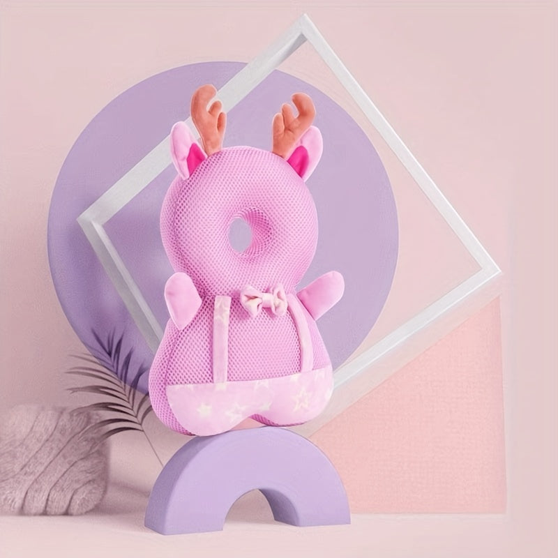 Adjustable Cartoon Animal Plush Toys Cushion - Soft, Soothing Toy Backpack Pillow, Multicolor Polyester - Ideal Holiday Gift