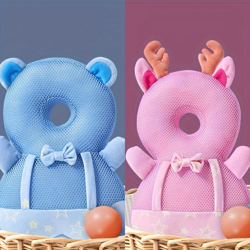 Adjustable Cartoon Animal Plush Toys Cushion - Soft, Soothing Toy Backpack Pillow, Multicolor Polyester - Ideal Holiday Gift