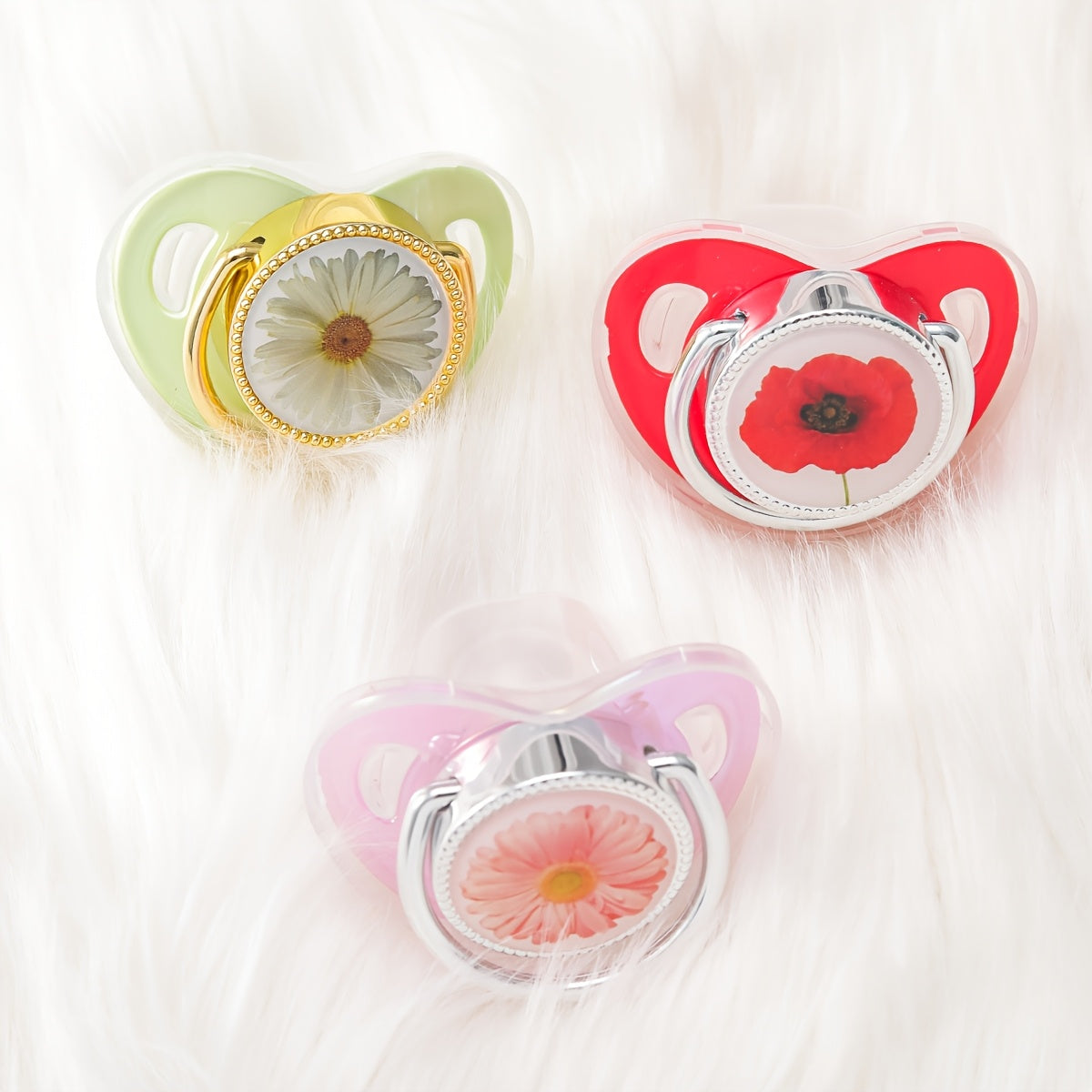 1pc Flower Pacifier Colorful Beautiful Flower Designed Pacifier - 1pc with Dust-Proof Lid | Phthalate-Free, Soft & Comfortable, Safe for Boys & Girls | Perfect Gift for Children, Multiple Choices