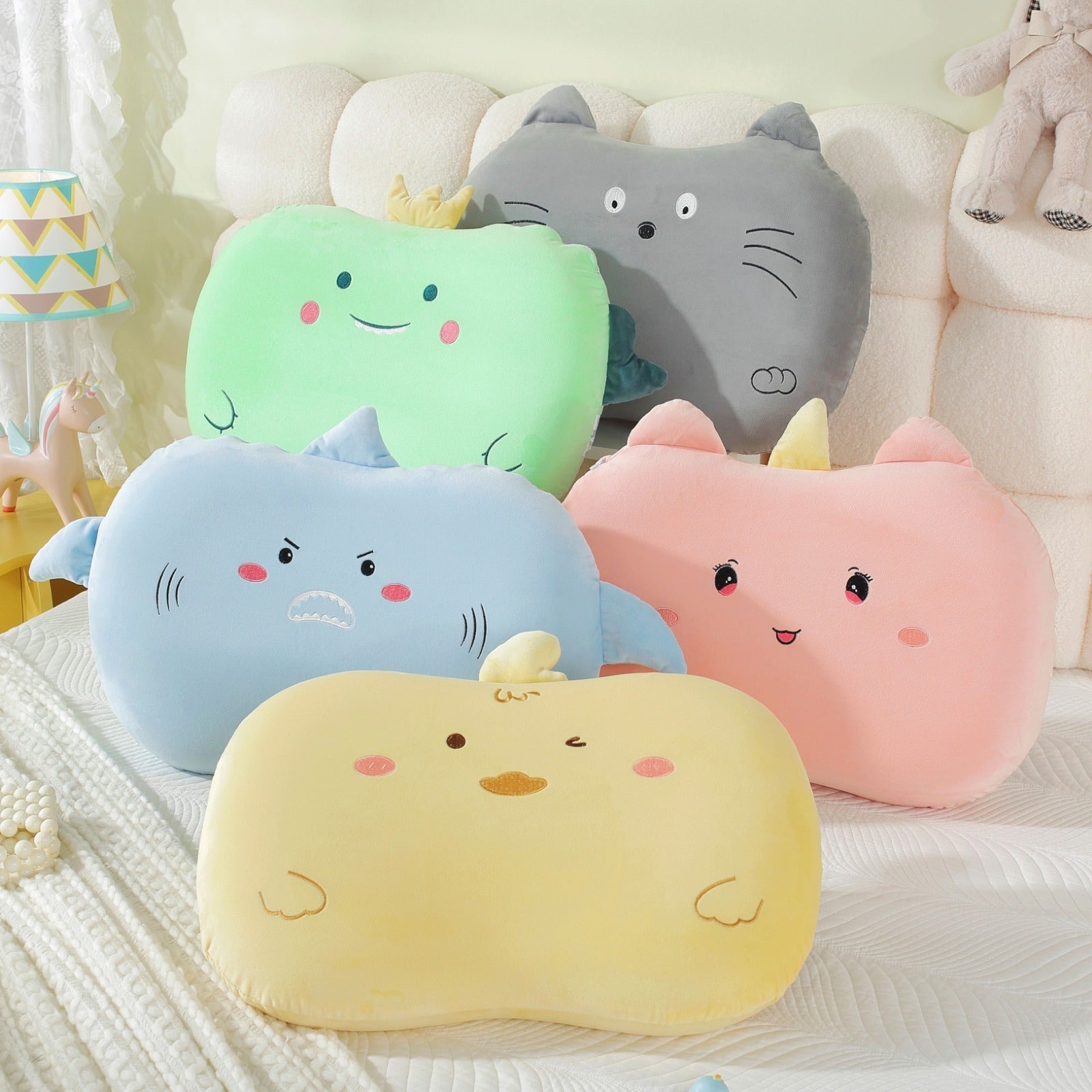 Cartoon cat belly, sleeping pillow, cute pillow, soft, memory pillow core