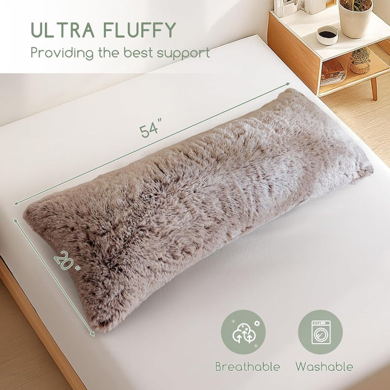 Body Pillow for Adults Extra Long Full Body Pillow with Removable Cover and Memory Foam Filling for Side Sleepers and Pregnancy Soft port Pillow hine Washable 20x54 Inch