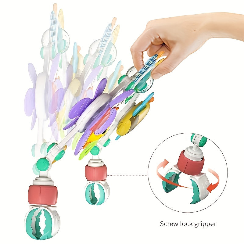 Baby Soothing Animal Bed Bell & Stroller Pendant Toy with Soft Multicolor Animal Shapes, Bells & Sensory Attachments - Soothing Tool for Crib, Car Seat, Stroller - Safe Sleep Aid for &, Travel-Friendly Calming Companion