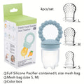 Baby Food Feeder & Pacifier - Self-Feeding Solid Food\u002FLiquid Dispenser with Pacifier, Non-Toxic Silicone, Easy-Clean for Infants, Breastmilk, Fruit Purees, Baby-LED Weaning - Mess-Free Feeding, Soft Textured Design, Safe Feeding Tool