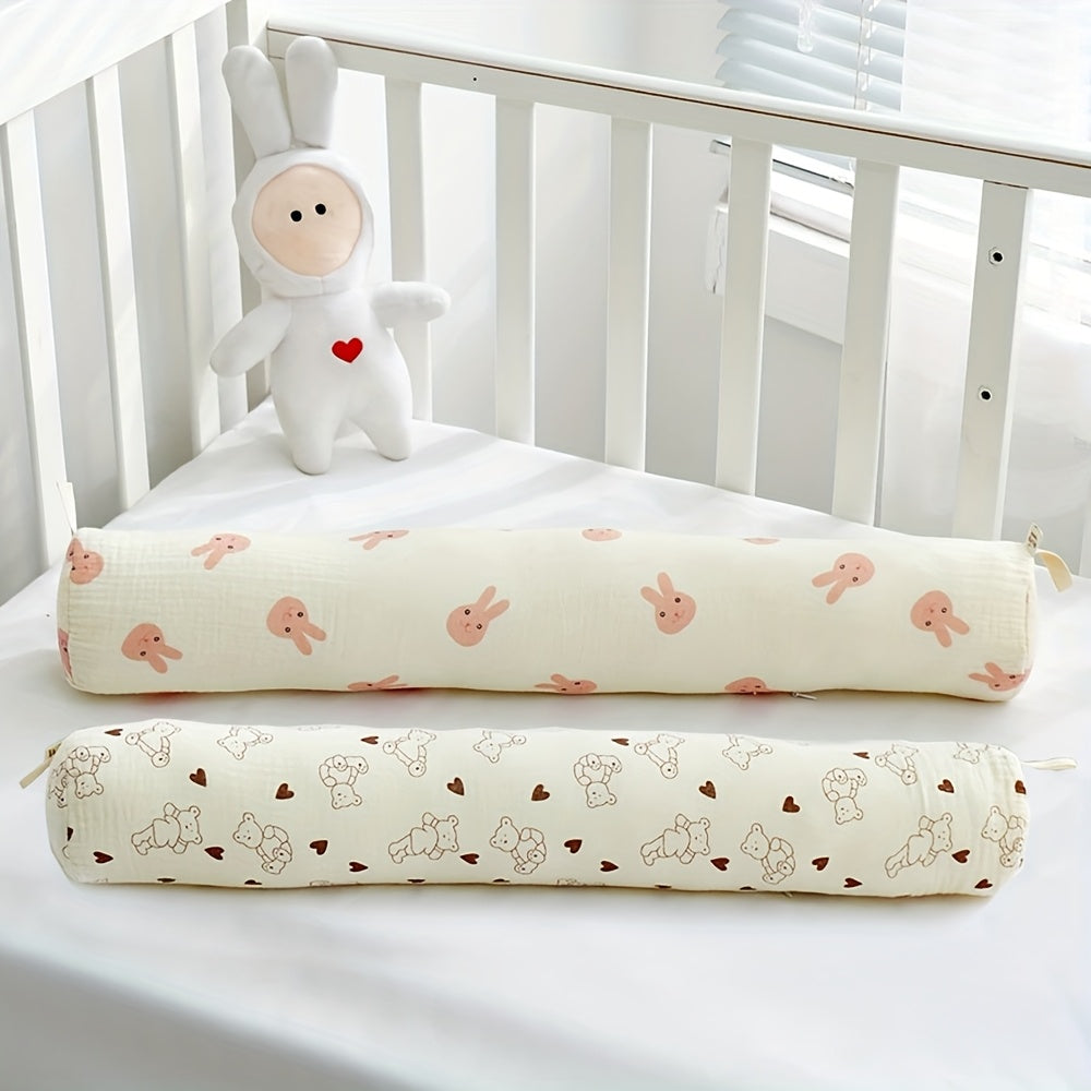 2pcs Cylindrical Pillow Side-Sleeping Bedside Comfort Cushion Long Throw Pillows Removable Washable Headboard Bolster