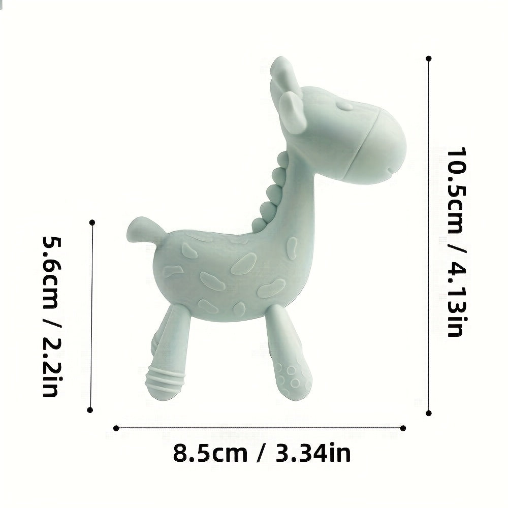 TYRY.HU Baby Deer Teething Toys, Christmas Thanksgiving Holiday Gifts for Babies, Food-Grade Silicone Teethers for Infants, Soothing Gums & Stocking Stuffers, BPA-Free Chew Toys