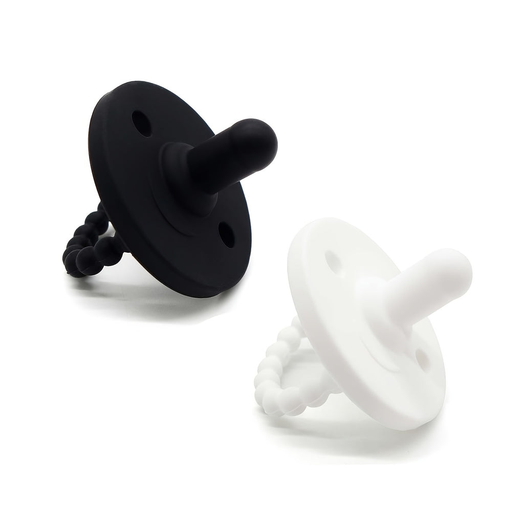 Two Pacifiers Made of Food-Grade Silicone, Easy to Grip, Perfect for Christmas Gifts.